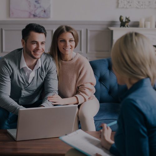 A couple getting financial advice